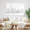 Beijing Skyline Metal Print - Living Room - Light