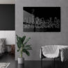 Beijing Skyline Metal Print - Lounge - Dark