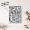 Buffalo NY Abstract City Line Art Drawing Wall Art