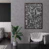 Buffalo NY Canvas Art Print - Wall Decor - Portrait - Dark