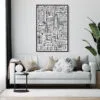 Buffalo NY Canvas Art Print for Living Room- Portrait - Dark