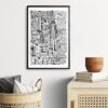 Framed Buffalo NY Wall Art - Hallway - Portrait