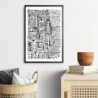 Framed Buffalo NY Wall Art - Hallway - Portrait