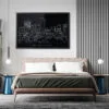 Framed Lexington KY Wall Art for Bed Room - Dark