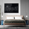Framed Lexington KY Wall Art for Bed Room - Dark