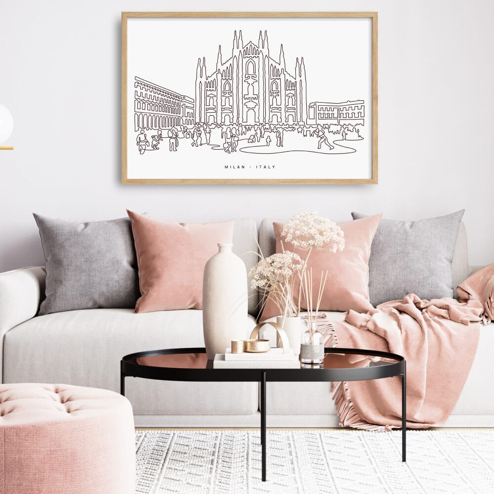 Framed Milan Wall Art for Living Room Framed Milan Wall Art for Living Room