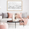 Framed Salt Lake City Wall Art for Living Room