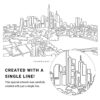 Frankfurt Main Vector Art - Single Line Art Detail