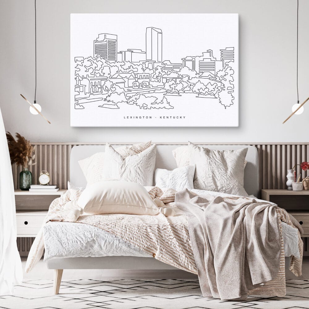 Lexington KY Canvas Art Print - Bed Room Lexington KY Canvas Art Print - Bed Room