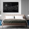 Lexington KY Canvas Art Print - Bed Room - Dark