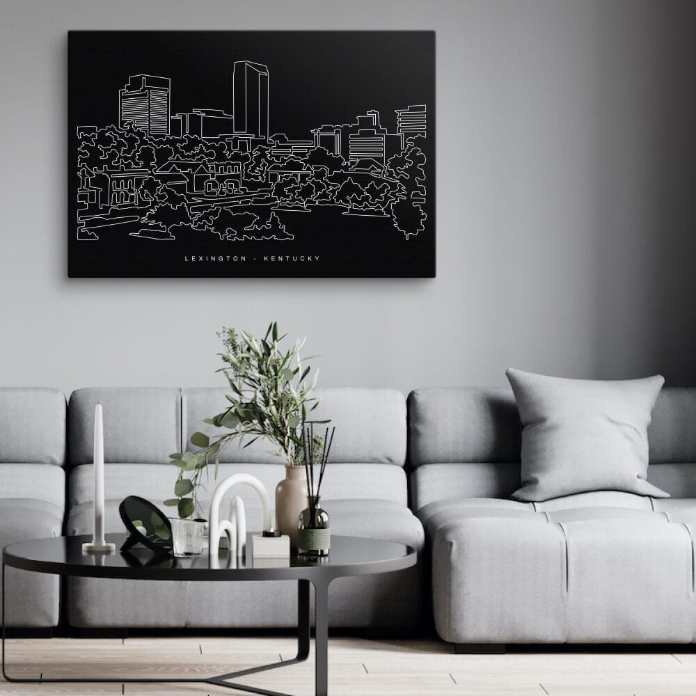 Lexington KY Canvas Art Print - Living Room - Dark Lexington KY Canvas Art Print - Living Room - Dark