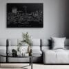 Lexington KY Canvas Art Print - Living Room - Dark