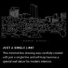 Lexington Kentucky One Line Drawing Art - Dark