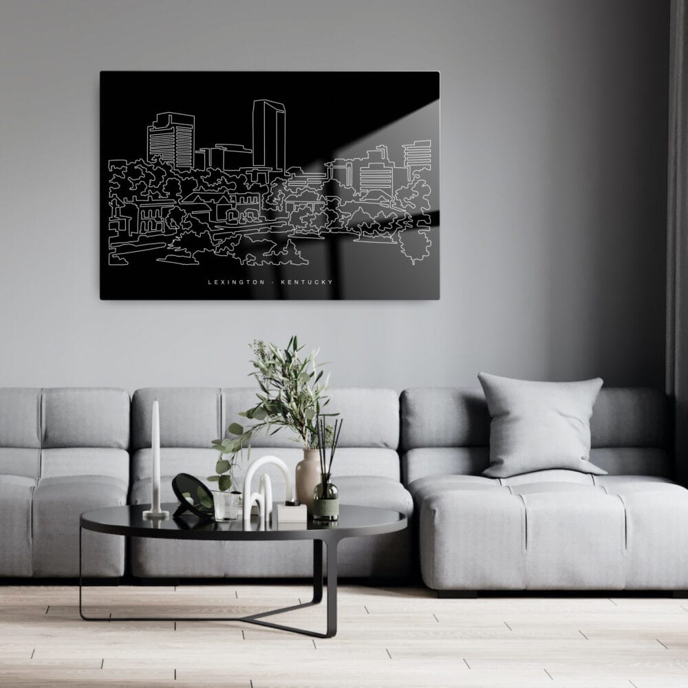 Lexington Skyline Metal Print - Living Room - Dark-1 Lexington Skyline Metal Print - Living Room - Dark-1