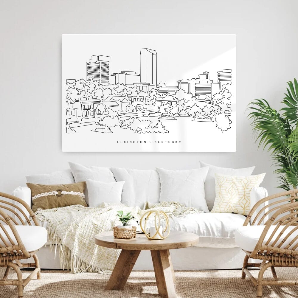 Lexington Skyline Metal Print - Living Room - Light Lexington Skyline Metal Print - Living Room - Light