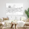 Lexington Skyline Metal Print - Living Room - Light