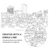 Lexington Skyline Vector Art - Single Line Art Detail