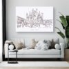 Milan Canvas Art Print - Living Room