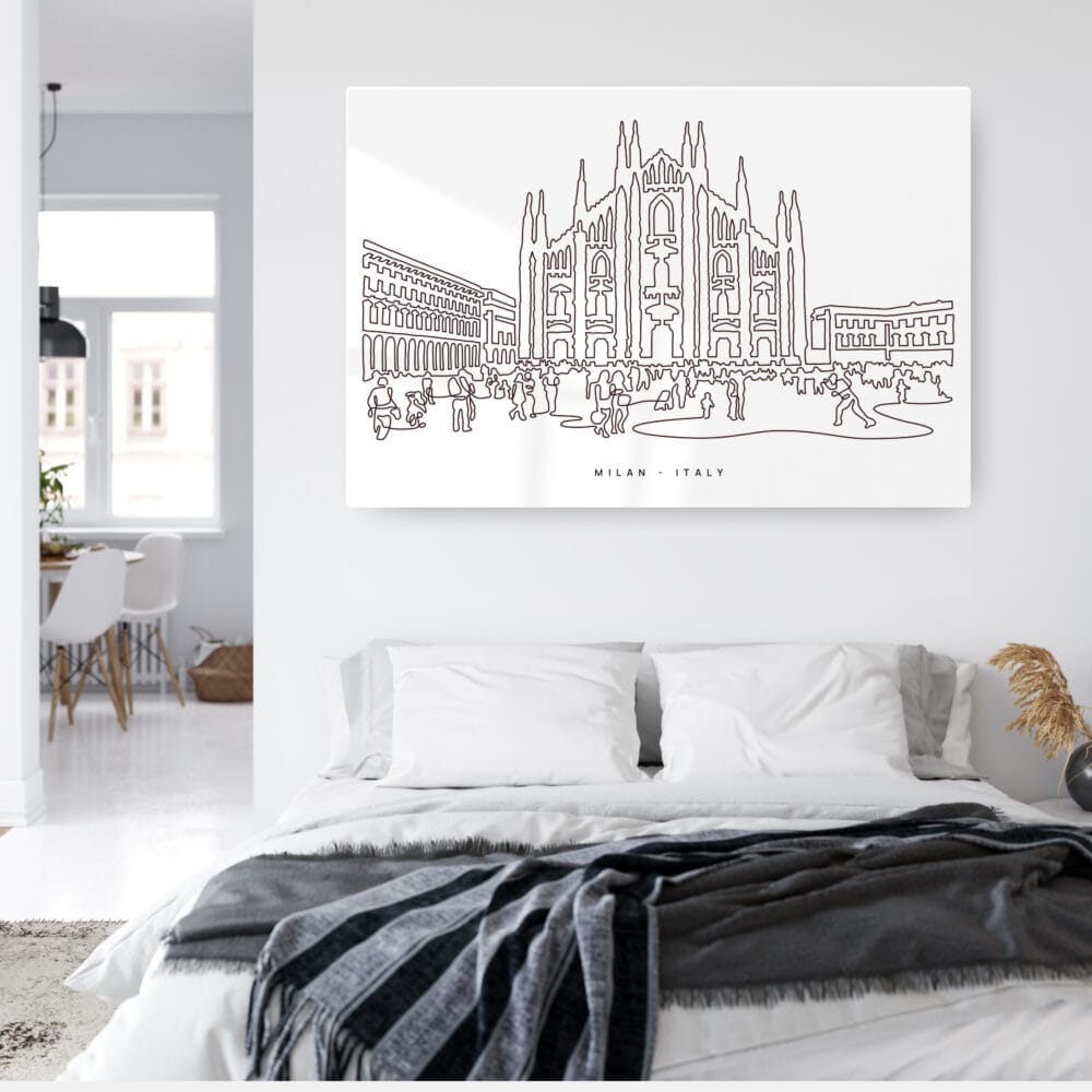 Milan Cathedral Metal Print - Bed Room - Light Milan Cathedral Metal Print - Bed Room - Light