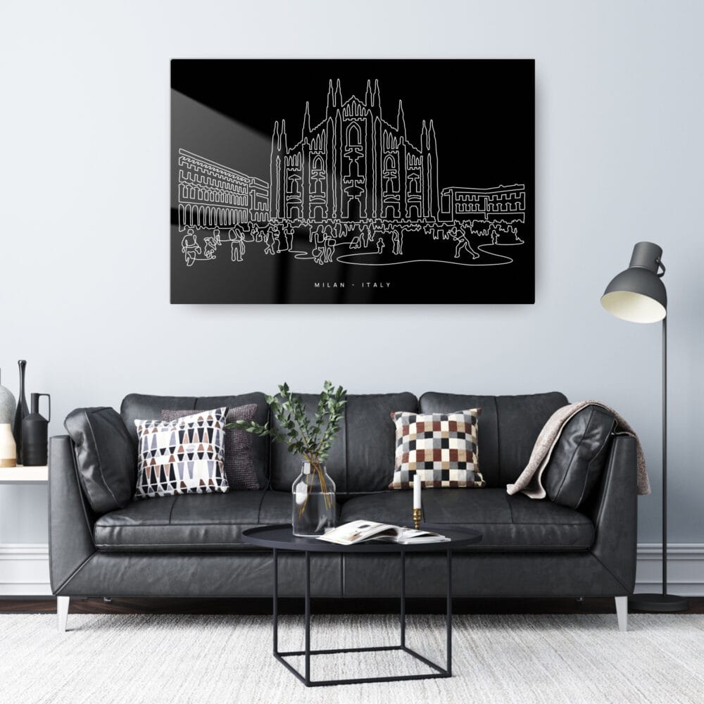 Milan Cathedral Metal Print - Living Room - Dark Milan Cathedral Metal Print - Living Room - Dark