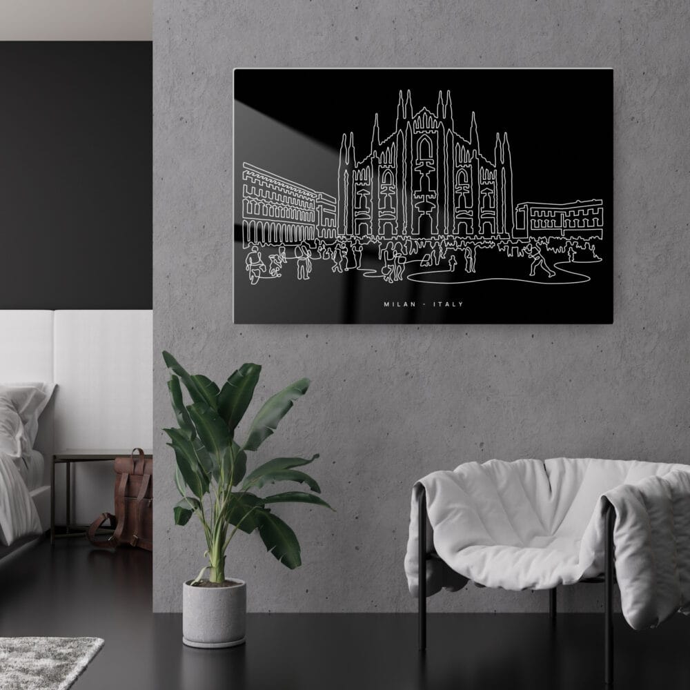 Milan Cathedral Metal Print - Lounge - Dark Milan Cathedral Metal Print - Lounge - Dark