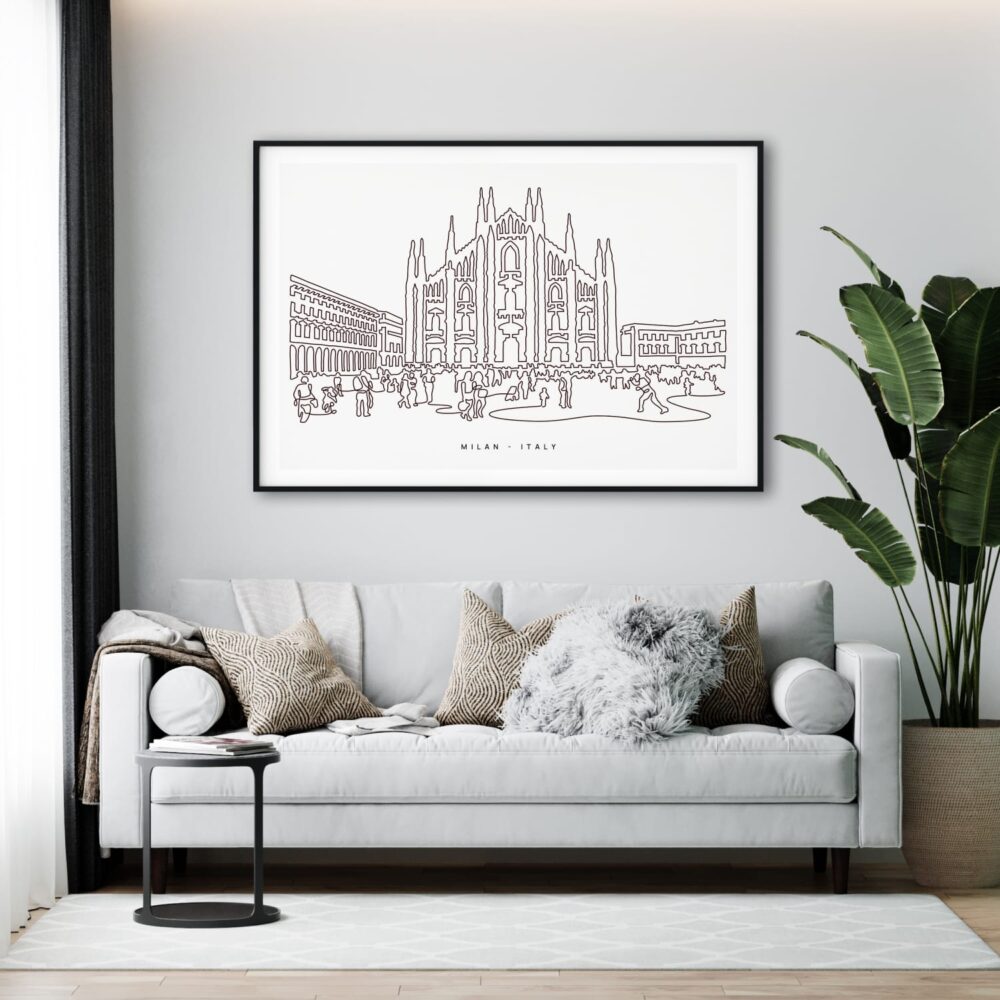 Milan Italy Art Print for Living Room Milan Italy Art Print for Living Room