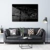 Salt Lake City Metal Print - Living Room - Dark