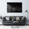 Salt Lake City Metal Print - Living Room - Dark