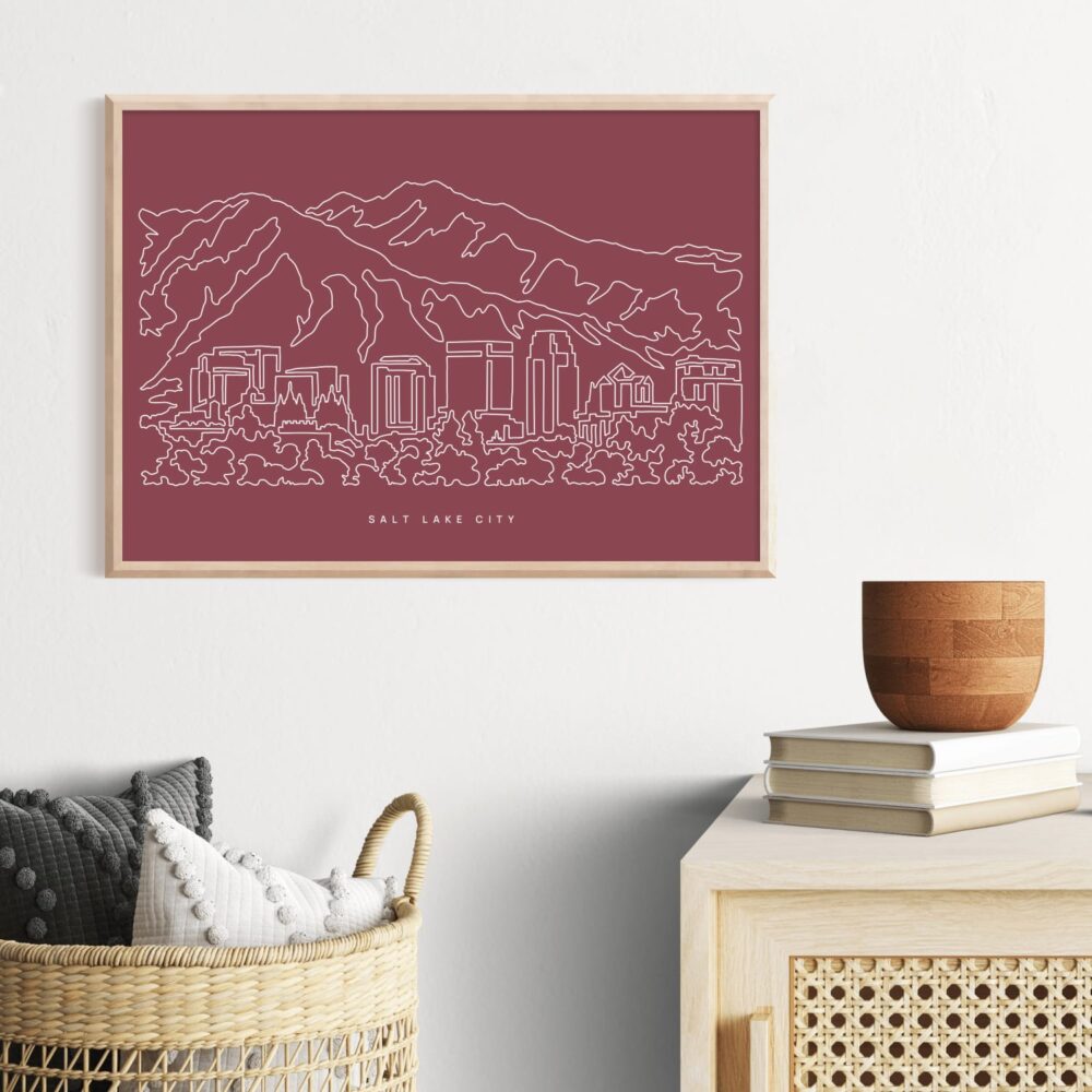 Salt Lake City Poster for TV Room - Dark Salt Lake City Poster for TV Room - Dark