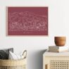 Salt Lake City Poster for TV Room - Dark