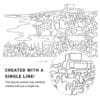 Tulum Mexico Vector Art - Single Line Art Detail