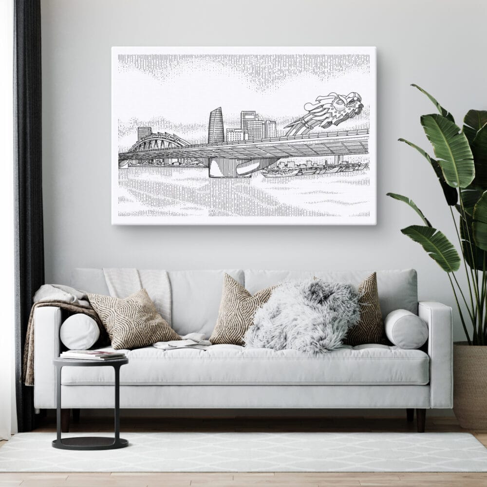 Da Nang Vietnam Canvas Art Print - Living Room Da Nang Vietnam Canvas Art Print - Living Room