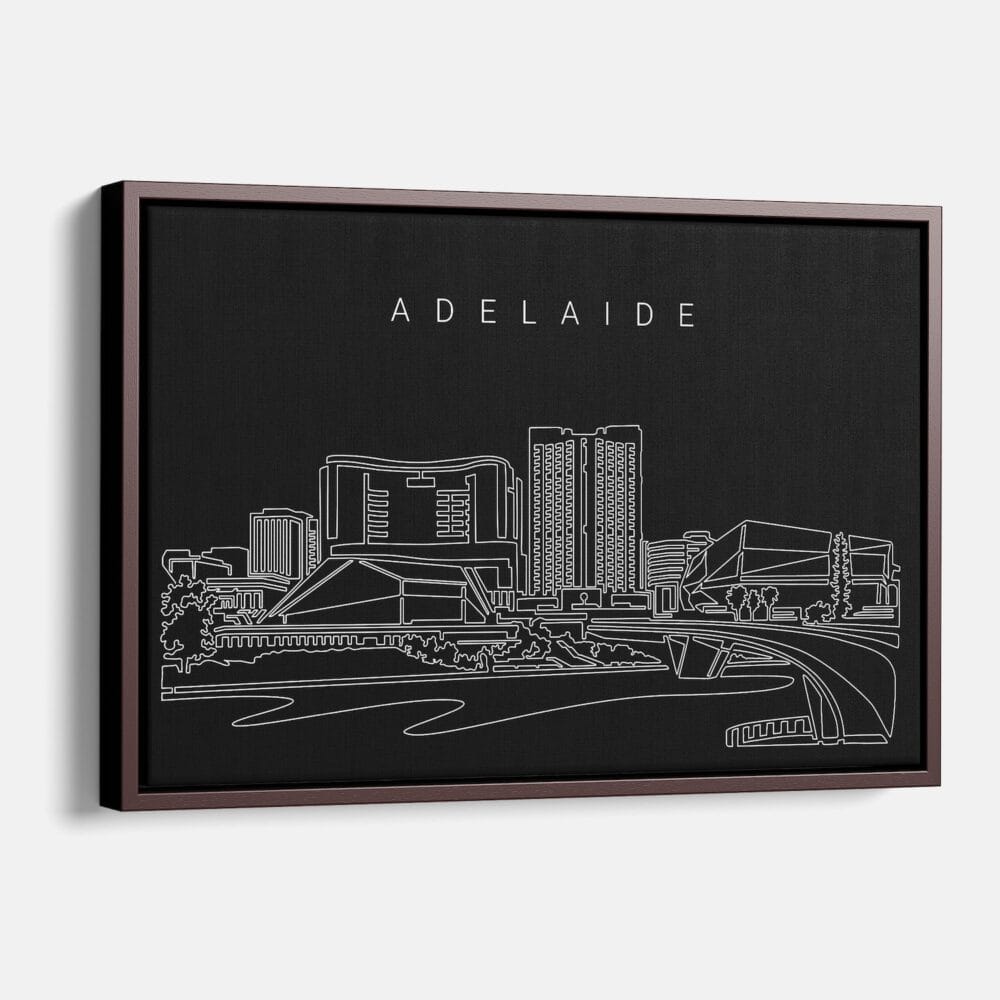 Framed Adelaide Canvas Print - Main - Dark Framed Adelaide Canvas Print - Main - Dark