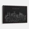 Framed Akron Canvas Print - Main - Dark