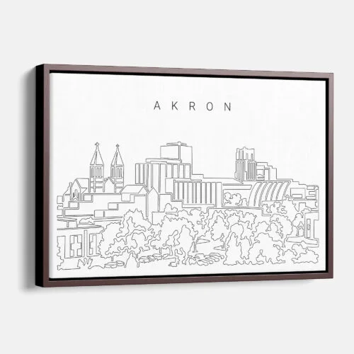 Akron Skyline Canvas Print