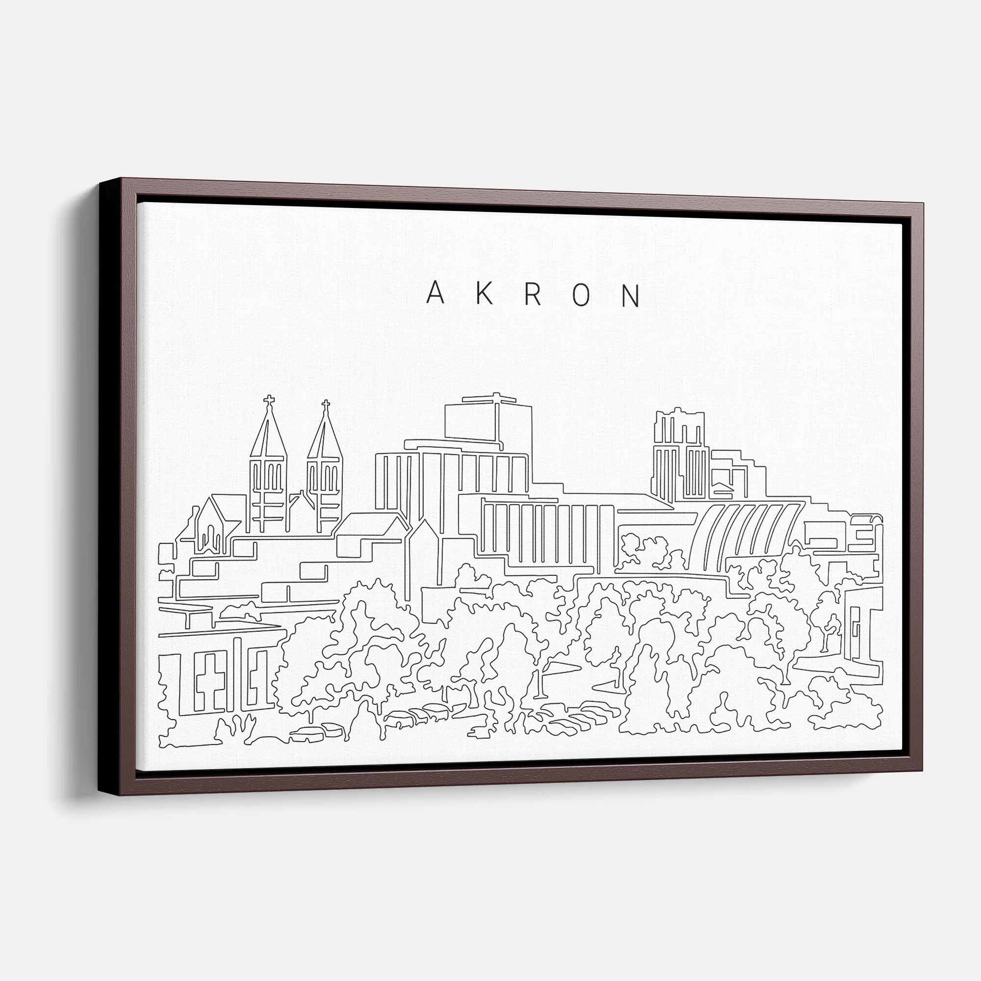 Akron Skyline Canvas Print