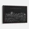 Framed Albuquerque Canvas Print - Main - Dark