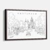 Framed Amsterdam Canvas Print - Main - Light