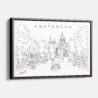 Framed Amsterdam Canvas Print - Main - Light