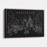 Framed Amsterdamn Canvas Print - Main - Dark
