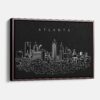 Framed Atlanta Canvas Print - Main - Dark
