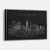 Framed Atlanta Canvas Print - Main - Dark