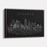 Framed Atlanta Canvas Print - Main - Dark