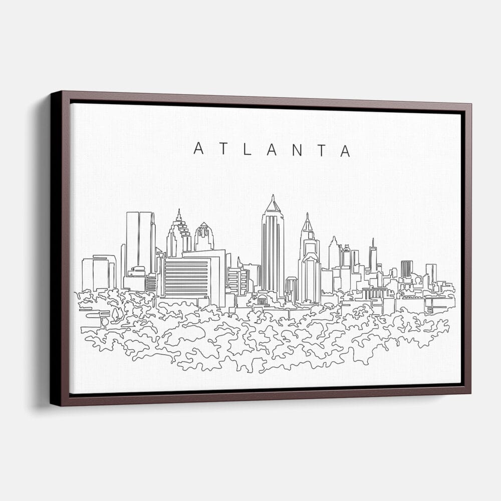 Framed Atlanta Canvas Print - Main - Light