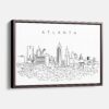 Framed Atlanta Canvas Print - Main - Light