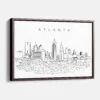 Framed Atlanta Canvas Print - Main - Light