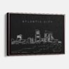 Framed Atlantic City Canvas Print - Main - Dark
