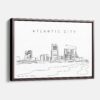 Framed Atlantic City Canvas Print - Main - Light