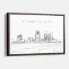 Framed Atlantic City Canvas Print - Main - Light