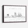 Framed Atlantic City Canvas Print - Main - Light
